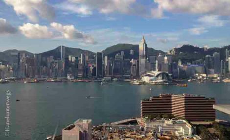 Good morning Hong Kong, View on Victoria harbour